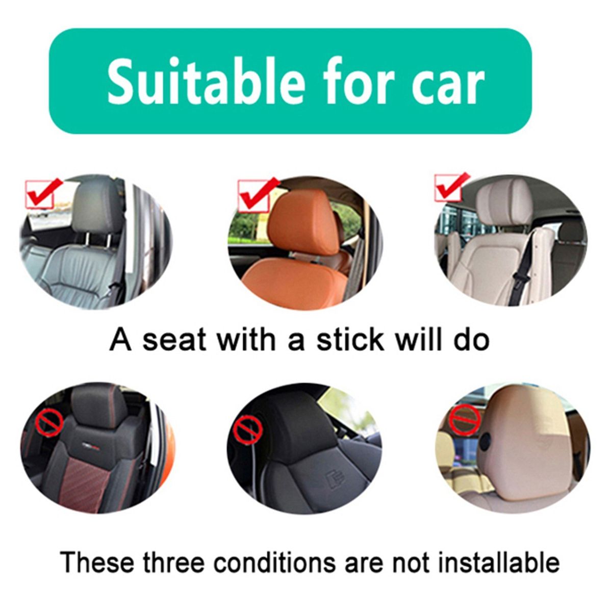 Car Sleeping Headrest Pillow, Head Neck Support, Soft Car