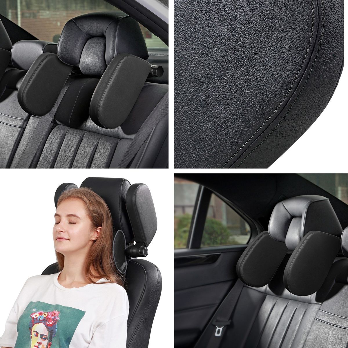Car Sleeping Headrest Pillow, Head Neck Support, Soft Car