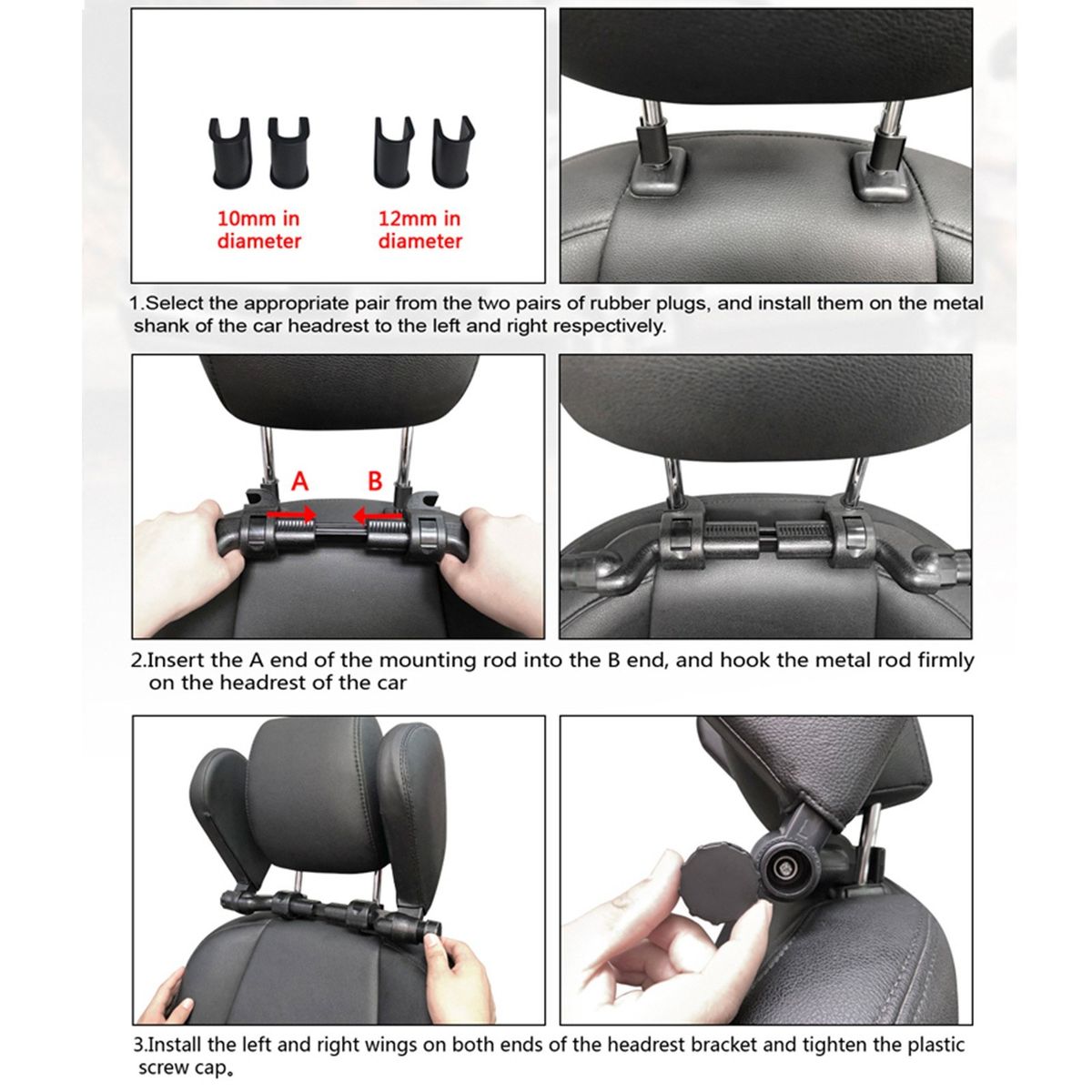 Car Sleeping Headrest Pillow, Head Neck Support, Soft Car
