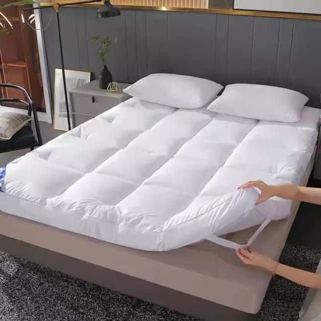 Luxe, Fluffy, Quality 6cm Super Thick, Mattress Topper- White