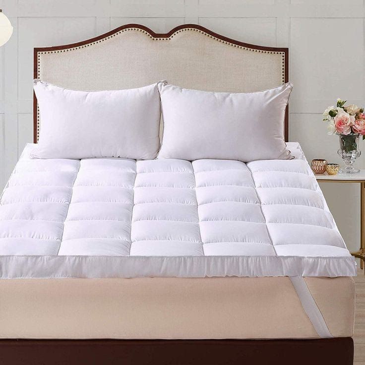 Luxe, Fluffy, Quality 6cm Super Thick, Mattress Topper- White