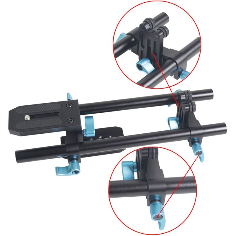 YEANGU YLG1005B 15mm Simple Stents Rail Rod For SLR Cameras