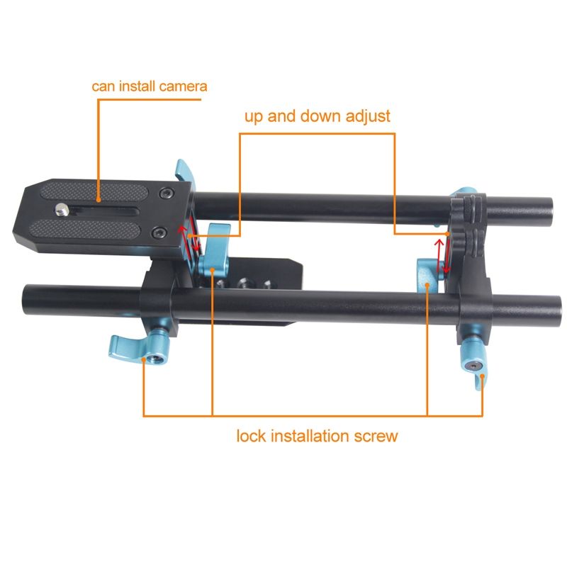 YEANGU YLG1005B 15mm Simple Stents Rail Rod For SLR Cameras