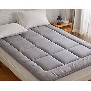 Luxe, Fluffy, Quality 5cm Thick, Mattress Topper-Grey