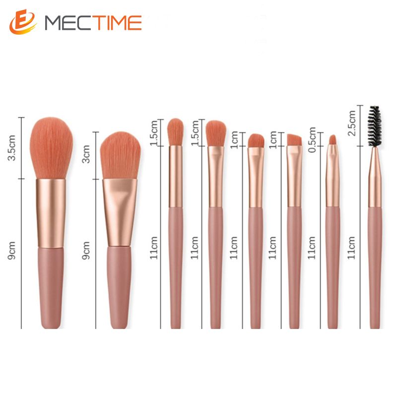 8PCS Makeup Brush Set With Storage Bag Eyeshadow Eyebrow Concealer Brush