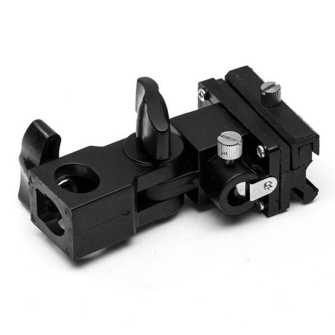 Photo Flash Adapter Hot Shoe Swivel Mount Light Stand-Black