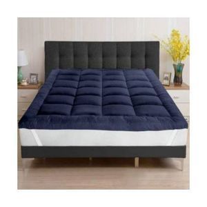 Luxe, Fluffy, Quality 5cm Thick, Mattress Topper - Navy Blue