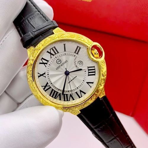 Superior Quality & Classy Non Peeling Italian Black Leather Unisex Wristwatch