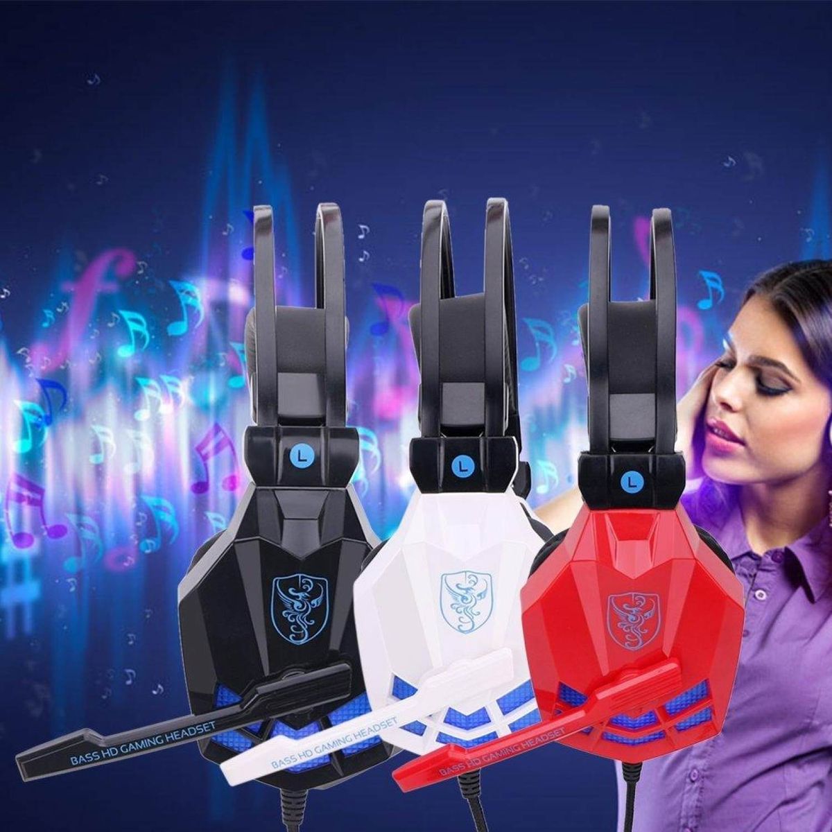 SY850MV Fashionable Design Gaming Headsets Wired Noise Cancelling Headphone BDZ