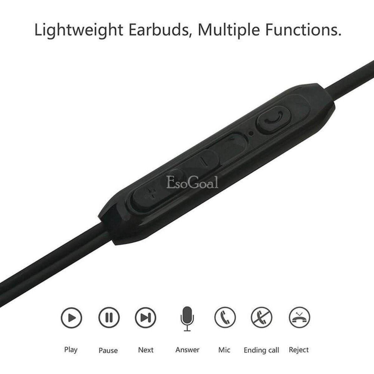 Wired Earphones In-Ear Magnetic Earbuds Stereo Noise Cancelling Headphones Sports Headset With Mic (Dark Grey) BDZ