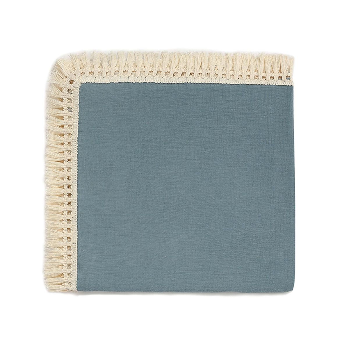 80*65cm/ 31.5*25.6in Comfortable Baby Muslin Blanket Soft Newborn Baby Swaddle Blanket Skin-Friendly with Beautiful Tassel Decoration Receiving Blankets for Baby Boys Girls