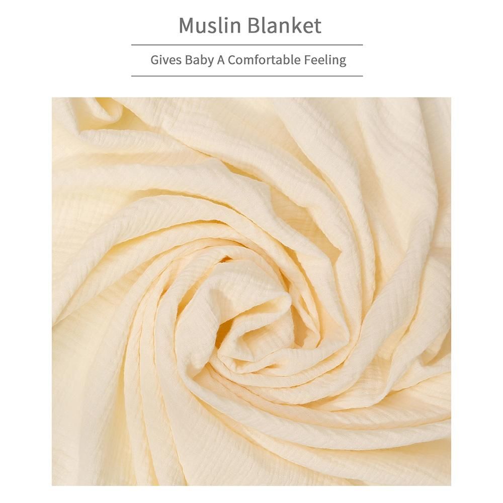 80*65cm/ 31.5*25.6in Comfortable Baby Muslin Blanket Soft Newborn Baby Swaddle Blanket Skin-Friendly with Beautiful Tassel Decoration Receiving Blankets for Baby Boys Girls