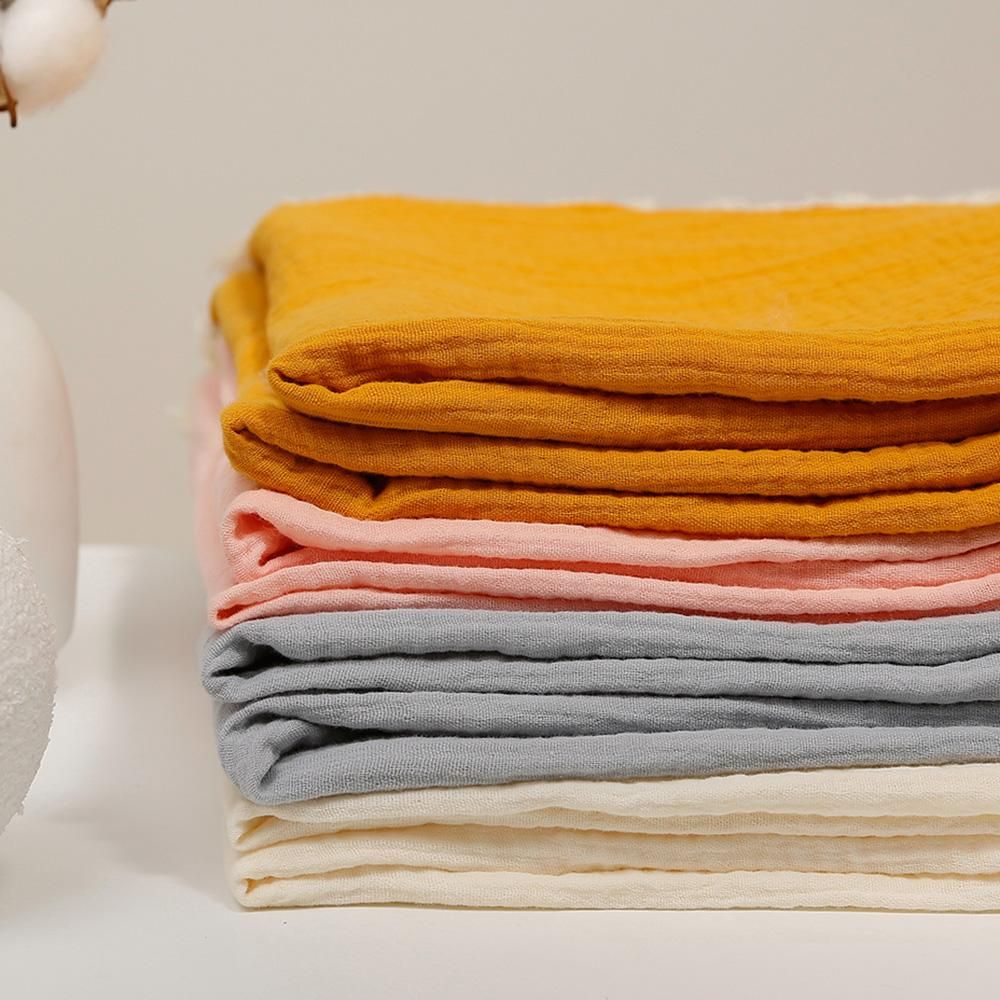 80*65cm/ 31.5*25.6in Comfortable Baby Muslin Blanket Soft Newborn Baby Swaddle Blanket Skin-Friendly with Beautiful Tassel Decoration Receiving Blankets for Baby Boys Girls