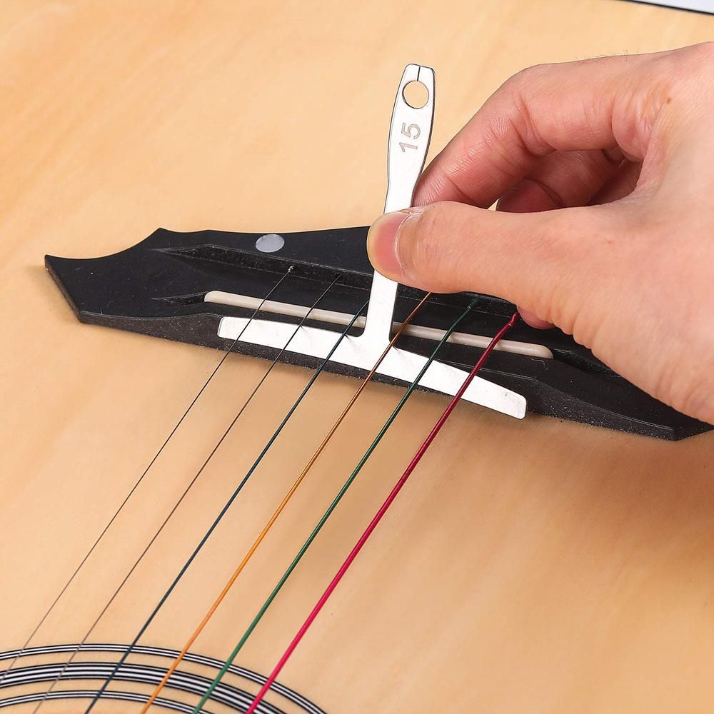 9pcs Stainless Steel Understring Radius Gauge For Guitar Bass Setup Luthier Tool