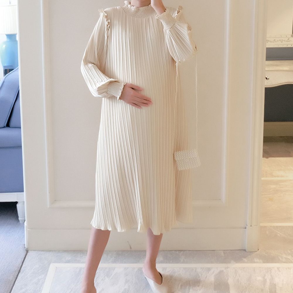 Nursing Breastfeeding Dress Korean Style Loose Dress For Go Shopping Wear