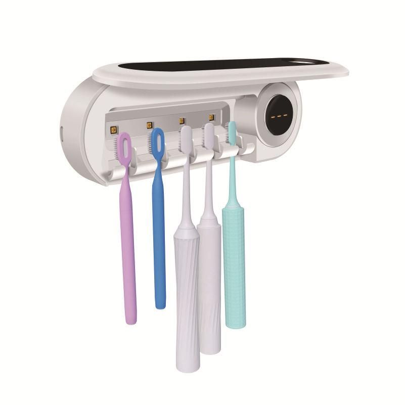 Best-selling household toothbrush sterilizer Internet celebrity e-commerce hot style wall-mounted hole-free UV toothbrush disinfection rack white