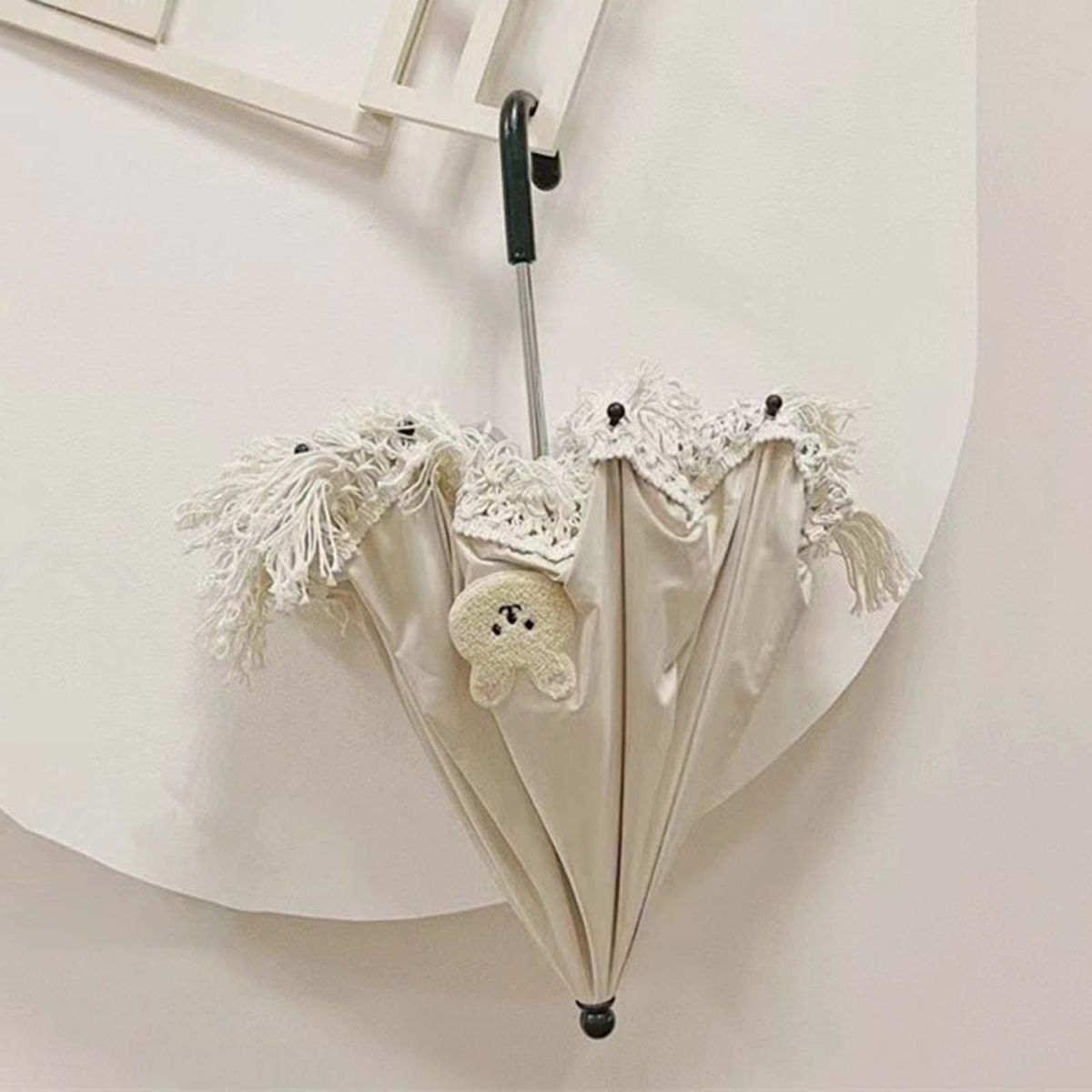 Portable Umbrella Sunshade Outing Seaside Rabbit Applique