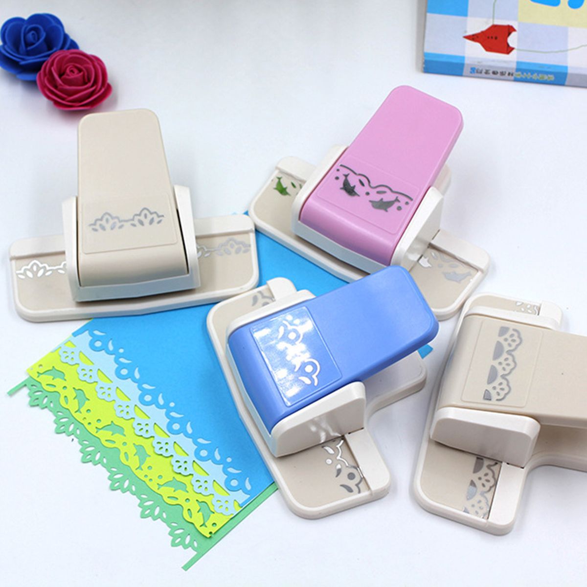Edger Border Craft Punch Diamond Flowers Puncher Flourish