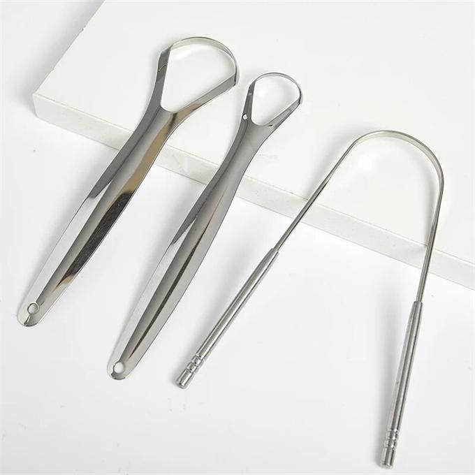 Tongue Cleaner Stainless Steel Cleaner Adult Portable Tongue Cleaner