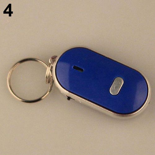 Anti-Lost LED Key Finder Find Locator Keychain Whistle-Blue