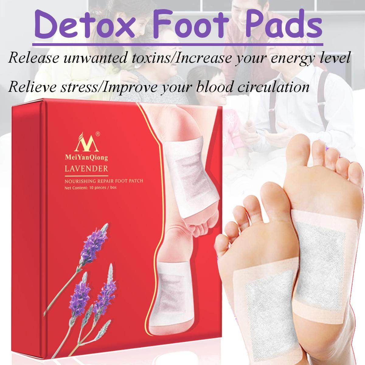 10x Detox Lavender Foot Patch Pad Natural Plant Herbal Toxin Removal Weight Loss