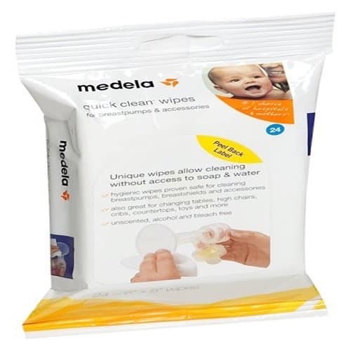 Quick Clean Wipes for Breast Pump & Accessories - 24 Counts
