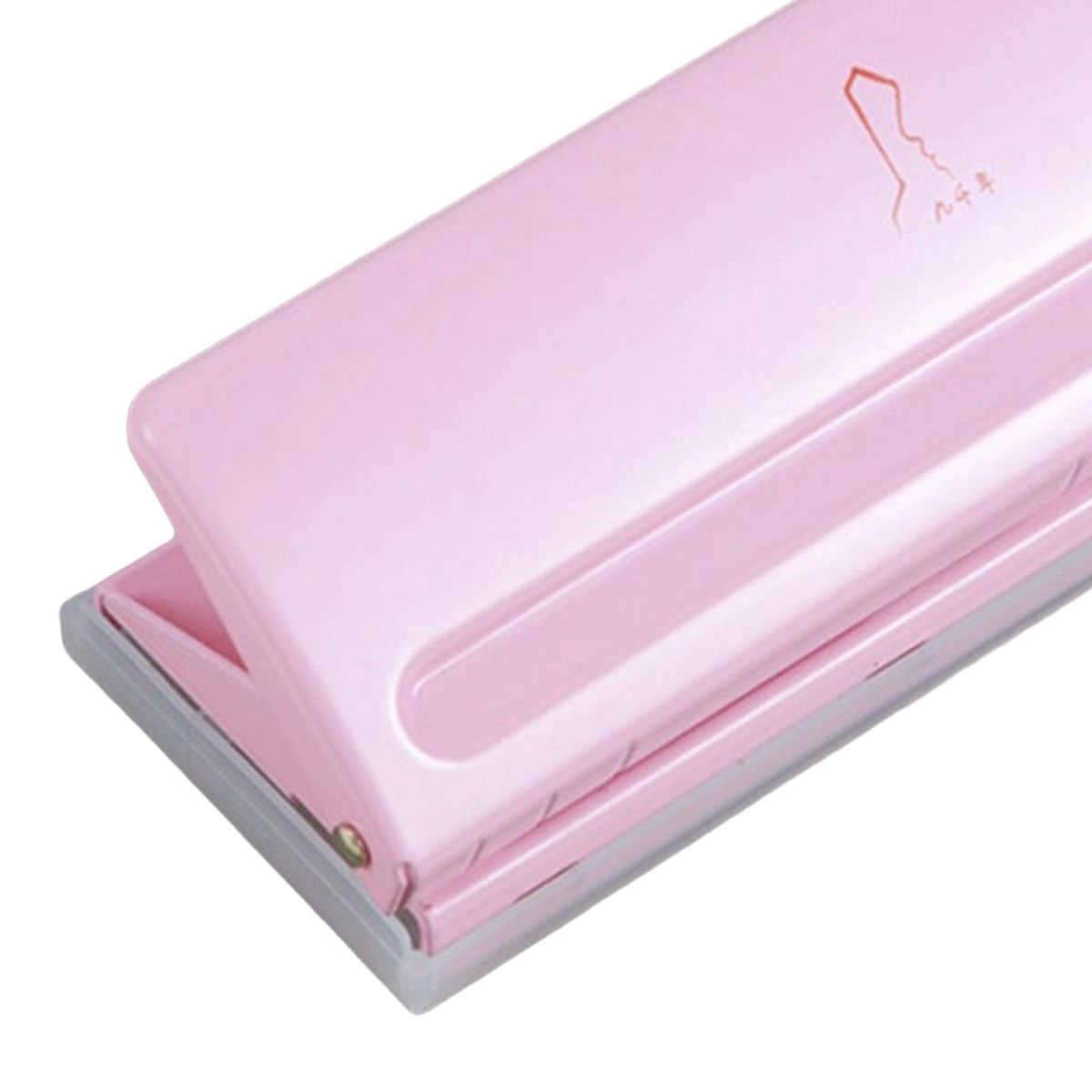 Desktop 6 Gaten Punch Tool Papier Ponsen Perforator 8 Vellen Pink