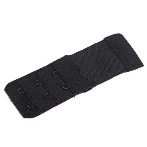 2x Black Bra Extender Strap 2 Hooks Replacement Elastic Underwear