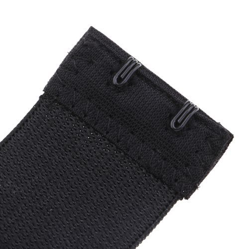 2x Black Bra Extender Strap 2 Hooks Replacement Elastic Underwear