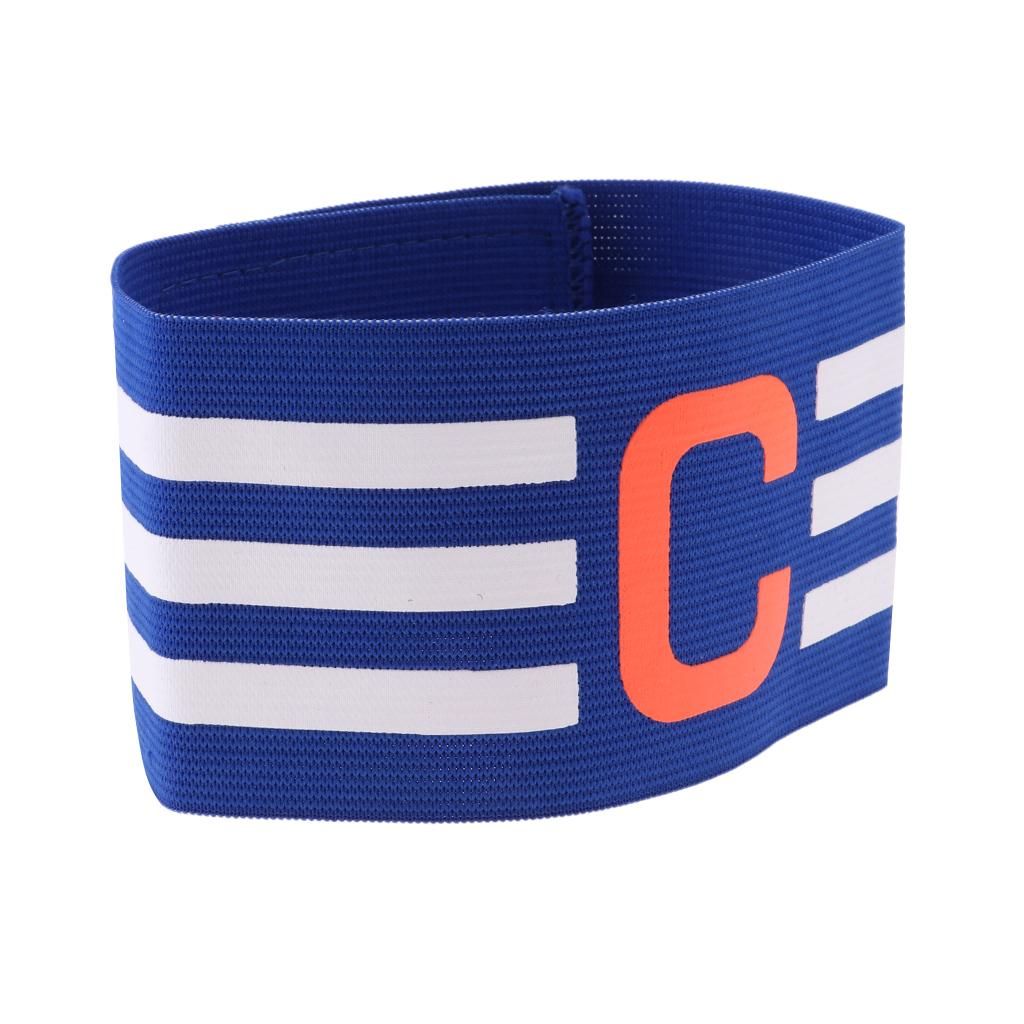 Elastic Captains Wristband Bracelets For Soccer Rugby Hockey #2 Blue