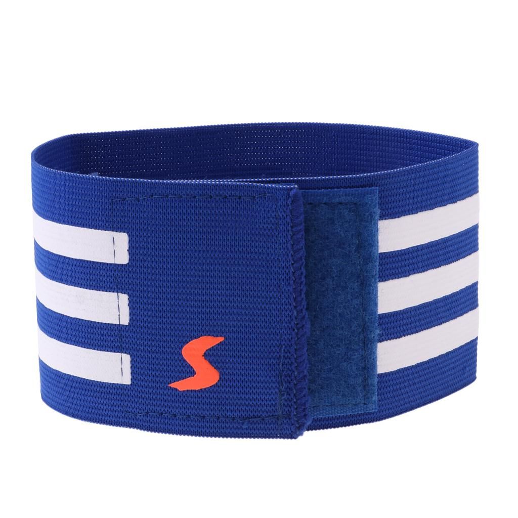 Elastic Captains Wristband Bracelets For Soccer Rugby Hockey #2 Blue