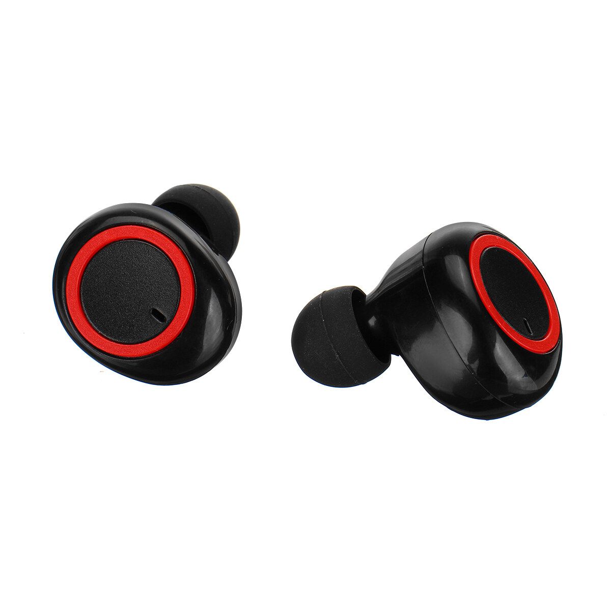 Wireless Sweatproof Bluetooth 5.0 In Ear Mic Stereo Headphone Li-polymer 250mAH Magnetic Sensor Point 3D Surround Stereo Hi-Fi Sound Quality Smart Touch Control For Jogging Yoga Hiking Traveling Black+Red