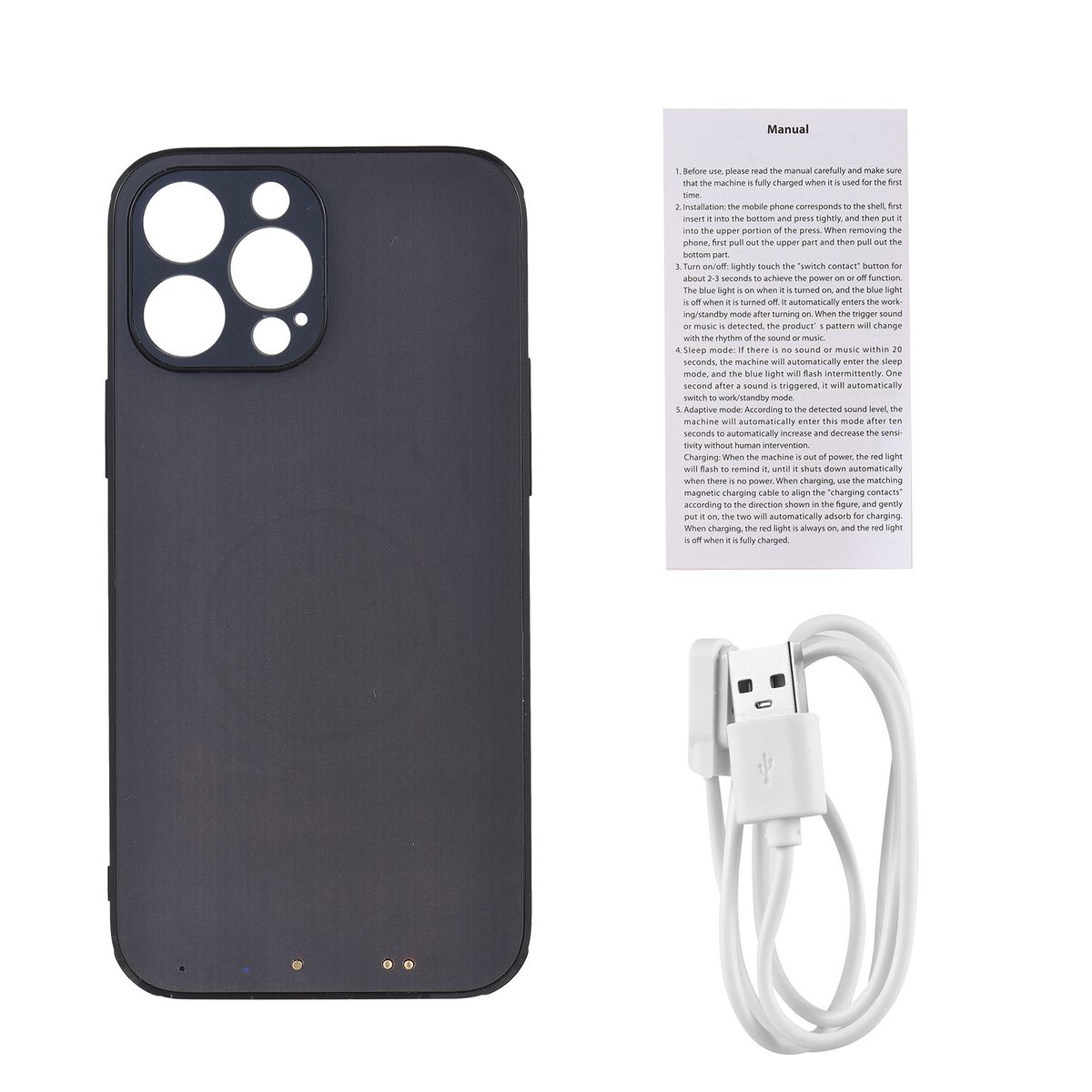 Rechargeable Phone Case With Animation Cartoon Pattern Full