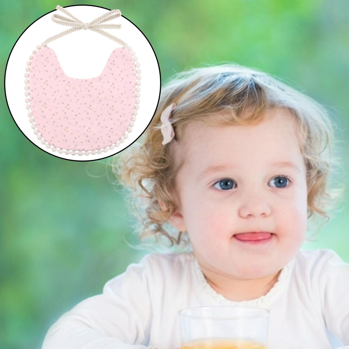 Baby Feeding Bib Eating Burp Apron Cloth For Boys Girls F Pink