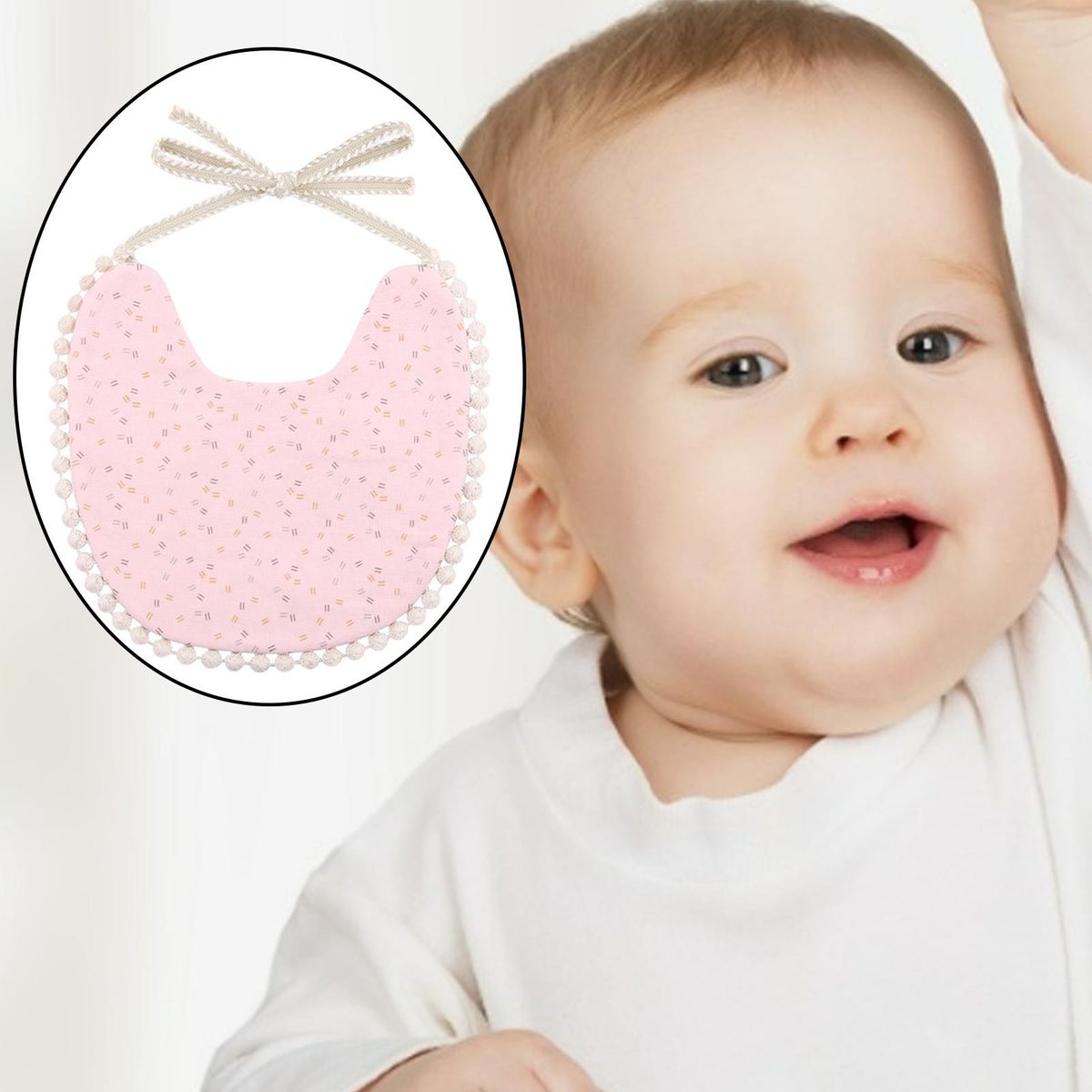 Baby Feeding Bib Eating Burp Apron Cloth For Boys Girls F Pink