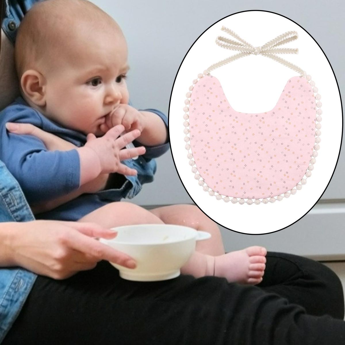 Baby Feeding Bib Eating Burp Apron Cloth For Boys Girls F Pink