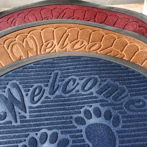 A SET OF 3 PIECES  HALF MOON DOOR FOOT MAT- BIG SIZE