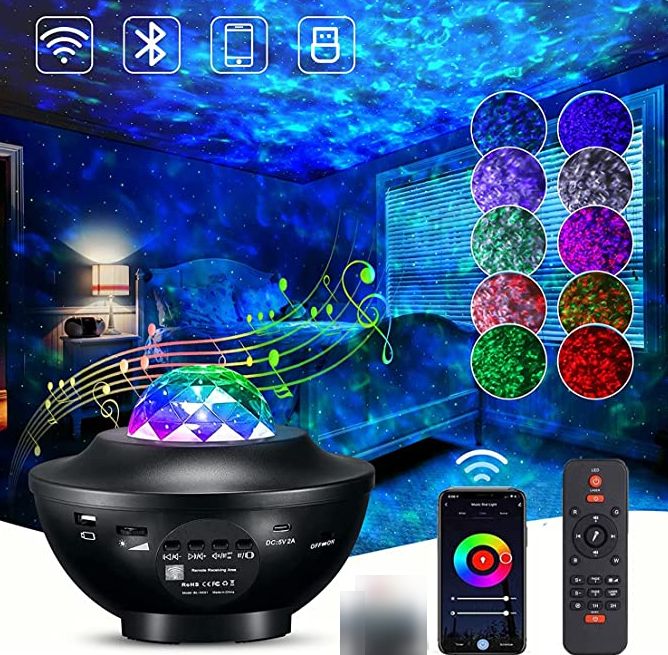 Bluetooth Speaker RGB LED Galaxy /Starry Light Projector