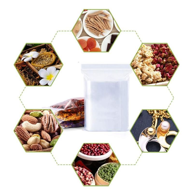 100 Plastic Transparent Packaging Plastic Bag Sealed Bag for