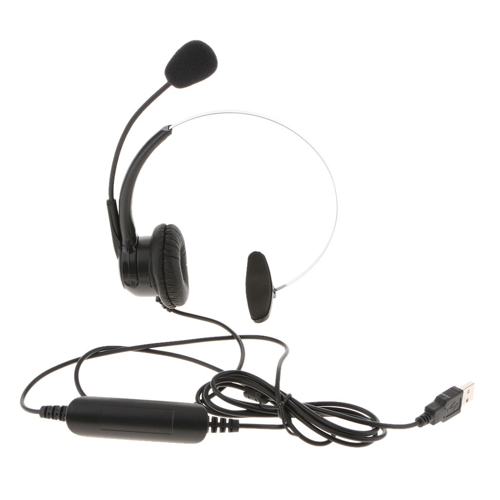 USB Headset With Microphone, Noise Cancelling Computer PC Business