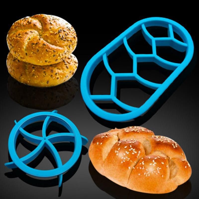 4PCS Round Circular Oval Bread Molds Fan Shaped Pastry Cutter Dough Cookie Press Bread Biscuit Moulds Pastry Baking Tool