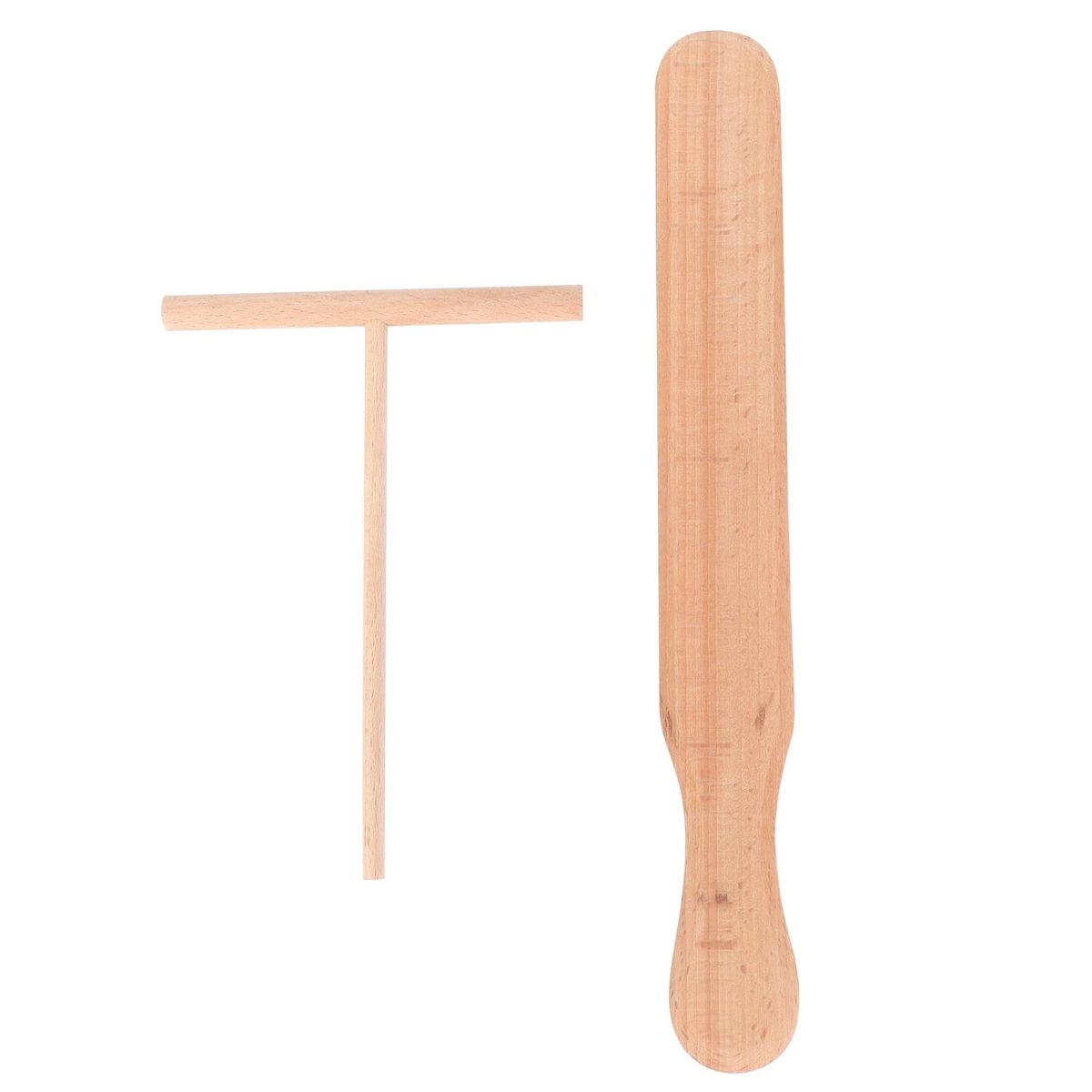 2Pcs Pancake Cooking Utensils Wooden Crepe Spatulas and Spreader Set -Tortilla Rake Batter Spreading Tools Kitchenware