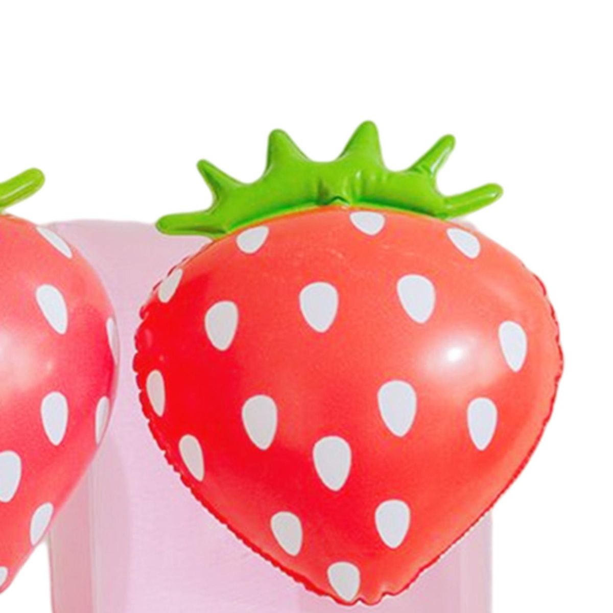 2x Inflatable Kids Arm Bands, Aid Vest, Floats Strawberry