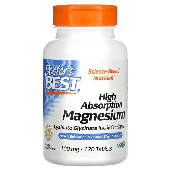 High Absorption Magnesium Glycinate 100mg (120 Capsules)