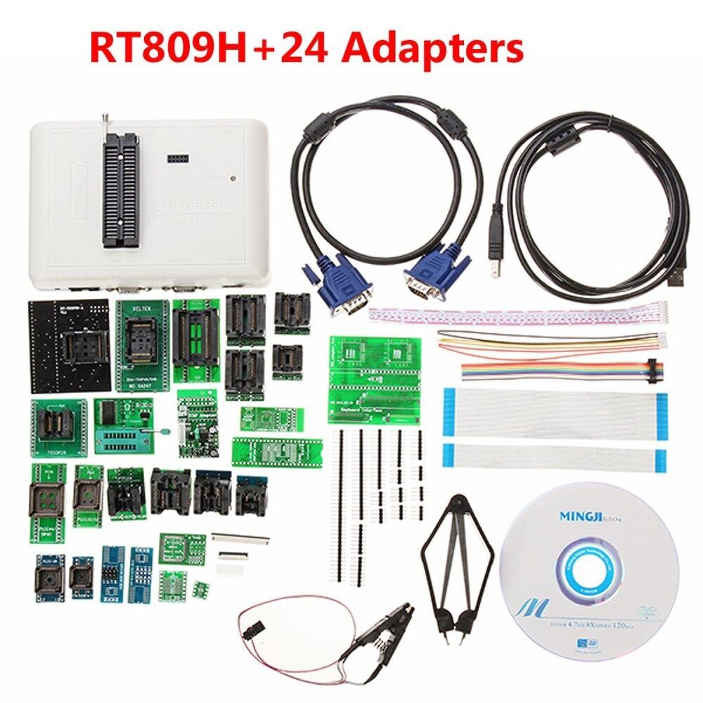 Universal RT809H EMMC-Nand FLASH Programmer + 24 ADAPTERS WITH CABELS EMMC-Nand