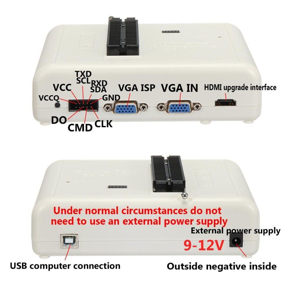 Universal RT809H EMMC-Nand FLASH Programmer + 24 ADAPTERS WITH CABELS EMMC-Nand