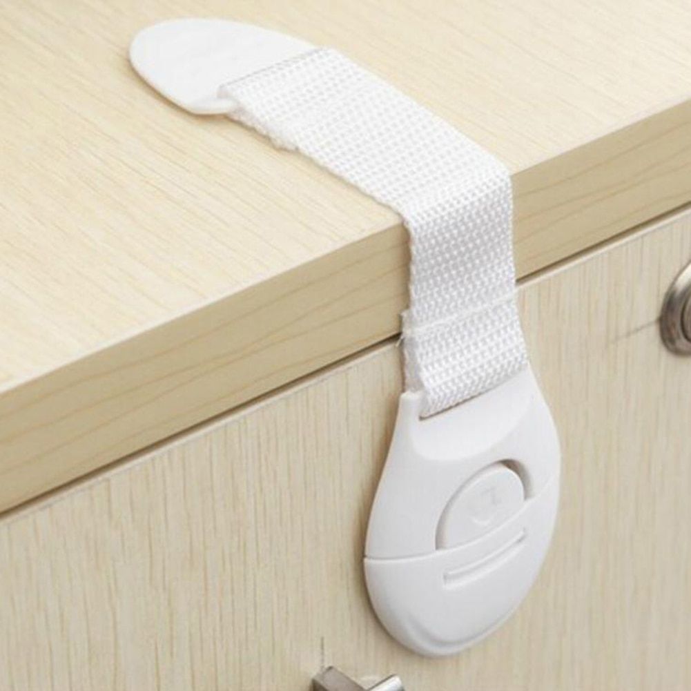10pcs/Lot Baby Safety Locks Plastic Drawer Door Cabinet Cupboard Safety Locks Protection From Children Baby Safety Care Tools