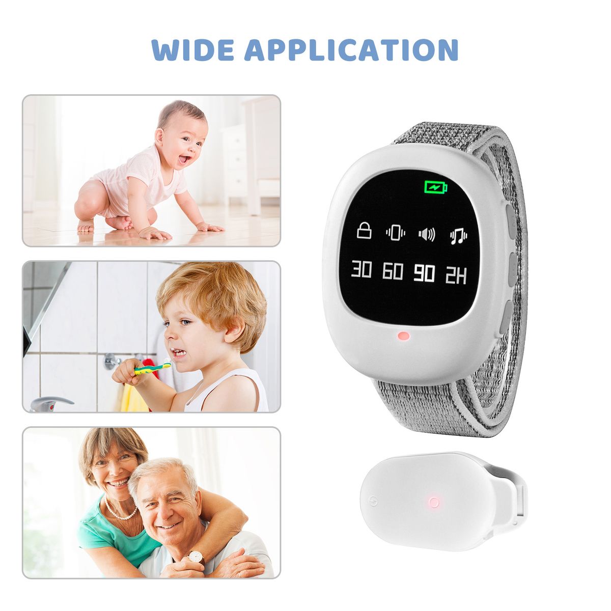 Wireless Bedwetting Alarm Potty Training Watch WithWristband