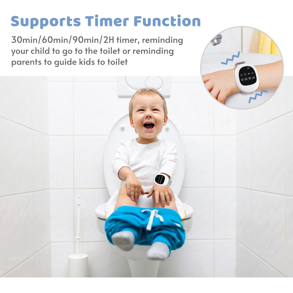 Wireless Bedwetting Alarm Potty Training Watch WithWristband