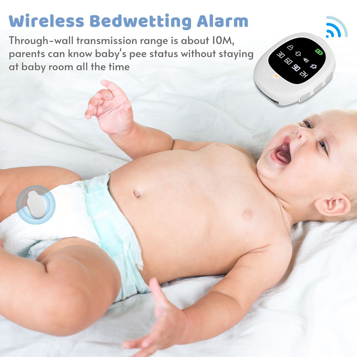 Wireless Bedwetting Alarm Potty Training Watch WithWristband